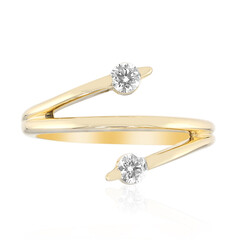 14K VVS1 (G) Diamond Gold Ring