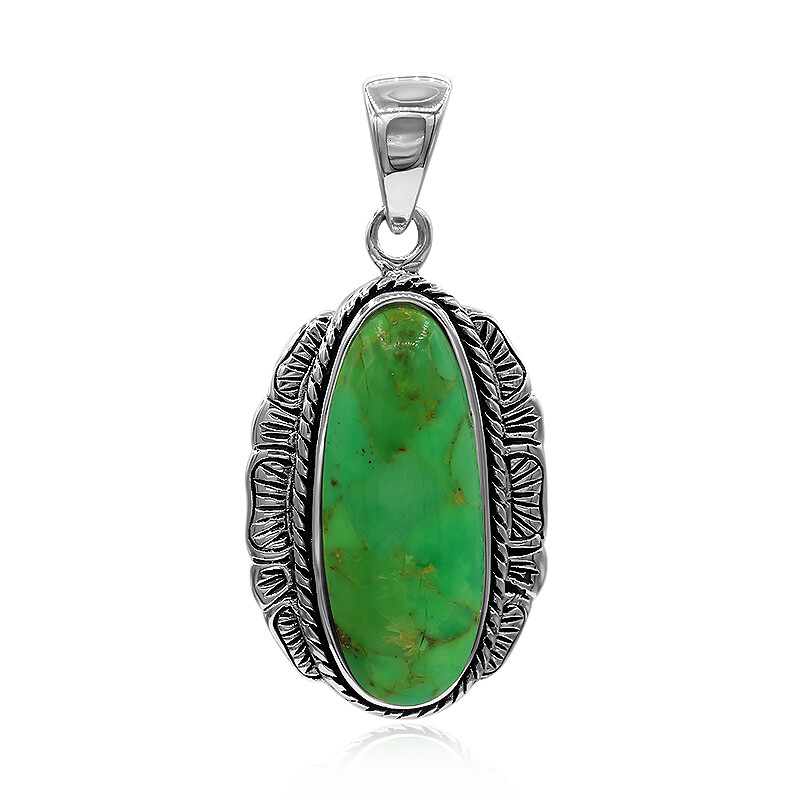 Vibrant Kingman Turquoise Natural Gemstone 925 ss deals pendant