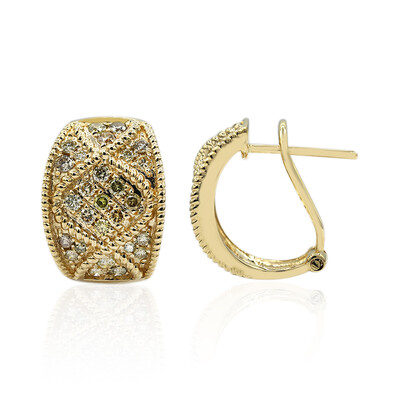 14K SI2 Fancy Diamond Gold Earrings (CIRARI)