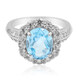 Swiss Blue Topaz Silver Ring