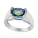 Mystic Blue Topaz Silver Ring