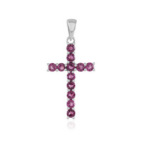 Rhodolite Silver Pendant