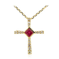 18K AAA Mozambique Ruby Gold Necklace (CIRARI)