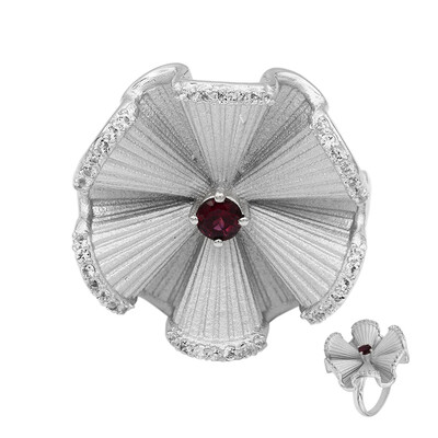 Rhodolite Silver Ring