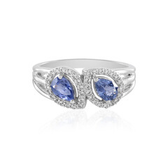 Unheated Ceylon Blue Sapphire Silver Ring