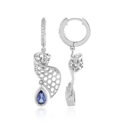 Tanzanite Silver Earrings