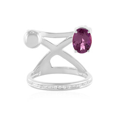 Magenta Garnet Silver Ring (de Melo)