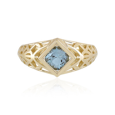 9K AAA Brazilian Aquamarine Gold Ring (Ornaments by de Melo)