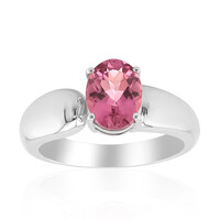 Brazilian Pink Tourmaline Silver Ring (Pallanova)