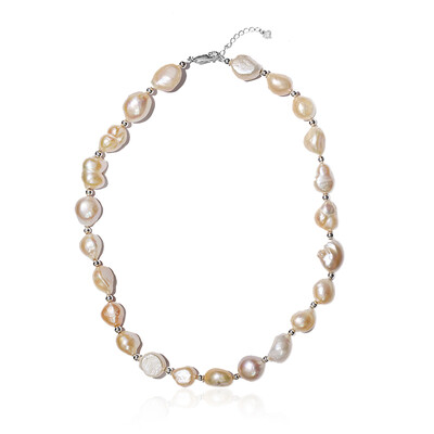 Freshwater pearl Silver Necklace (TPC)