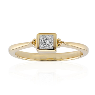 14K IF (D) Diamond Gold Ring (Annette)