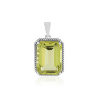 Ouro Verde Quartz Silver Pendant