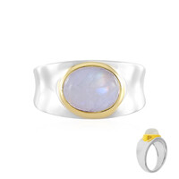 Rainbow Moonstone Silver Ring