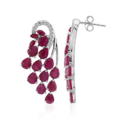 Ruby Silver Earrings