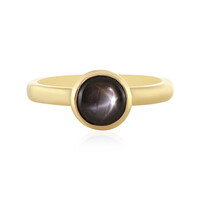 Black Star Sapphire Silver Ring