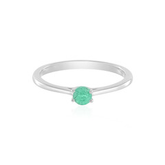 Colombian Emerald Silver Ring