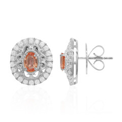 Padparadscha Sapphire Silver Earrings (Dallas Prince Designs)