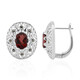 Mozambique Garnet Silver Earrings (Annette classic)