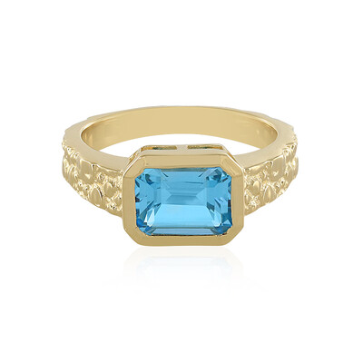 Swiss Blue Topaz Silver Ring