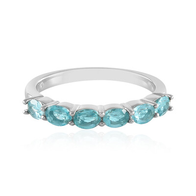 Blue Apatite Silver Ring