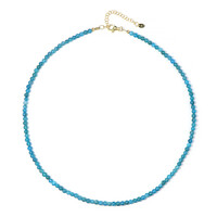 Neon Blue Apatite Silver Necklace