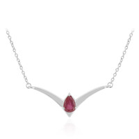 Bemainty Ruby Silver Necklace