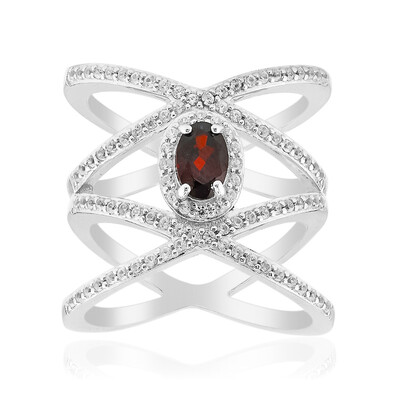 Garnet Silver Ring