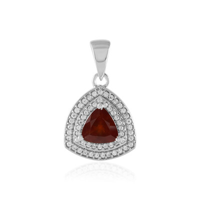 Hessonite Garnet Silver Pendant