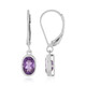 Amethyst Silver Earrings