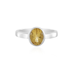 Yellow Beryl Silver Ring