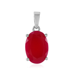 Raspberry Chalcedony Silver Pendant