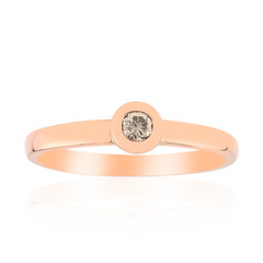 9K SI1 Argyle Rose De France Diamond Gold Ring