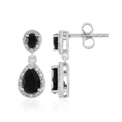 Black Onyx Silver Earrings