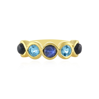 Blue Star Sapphire Silver Ring