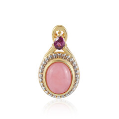 Pink Opal Silver Pendant