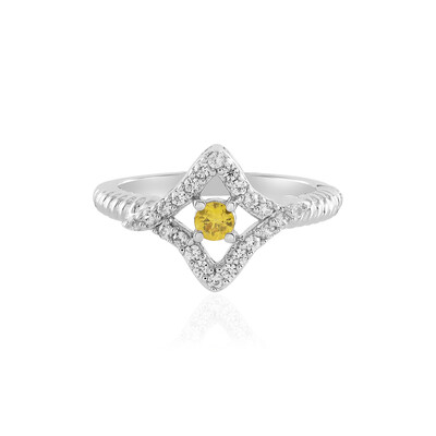 Yellow Sapphire Silver Ring