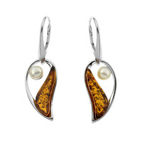 Baltic Amber Silver Earrings