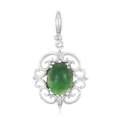 Imperial Chrysoprase Silver Pendant