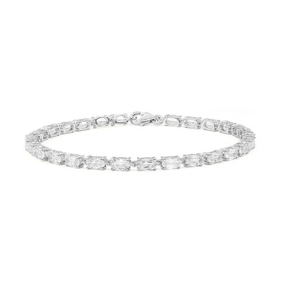 White Topaz Silver Bracelet