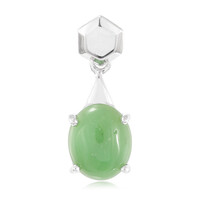 Imperial Chrysoprase Silver Pendant