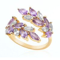 9K Unheated Ceylon Purple Sapphire Gold Ring