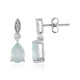 Aqua Chalcedony Silver Earrings