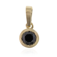 9K Black Diamond Gold Pendant