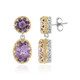 Rose de France Amethyst Silver Earrings (Dallas Prince Designs)