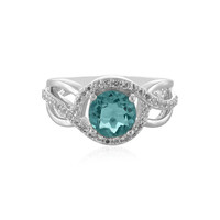 Belgian Teal Fluorite Silver Ring