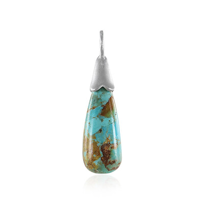 Kingman Turquoise Silver Pendant (MONOSONO COLLECTION)