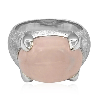 Rose Quartz Silver Ring