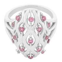 Pink Tourmaline Silver Ring