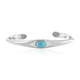 Sleeping Beauty Turquoise Silver Bangle