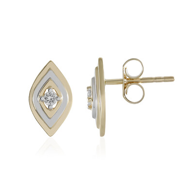 9K SI1 (H) Diamond Gold Earrings